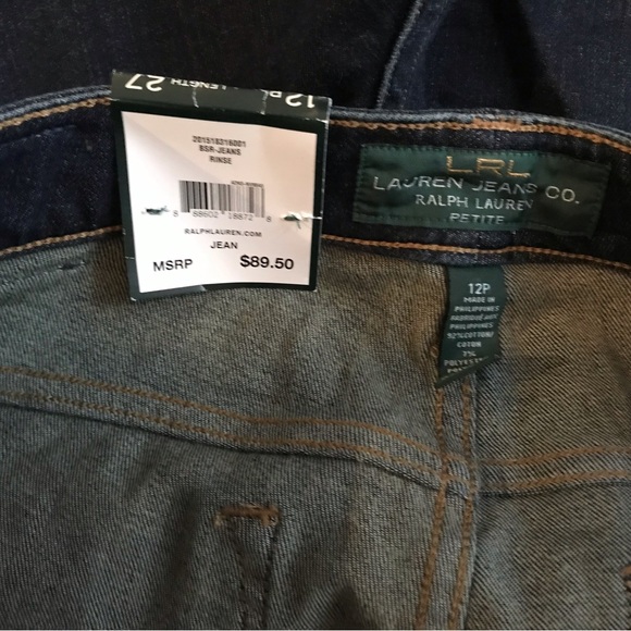 RALPH LAUREN DENIM JEANS 12P BSR - RINSE - MODERN CURVY - Picture 6 of 7